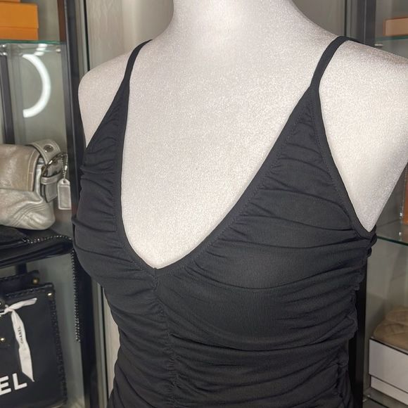 MODA INTERNATIONAL By Victoria Secret Ruched Dress in Black - Picture 4 of 4